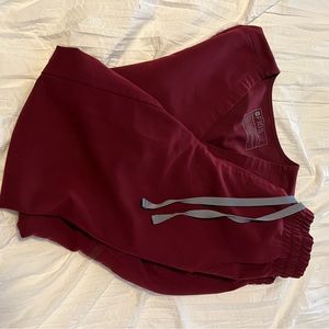 FIGS SCRUB SET- burgandy